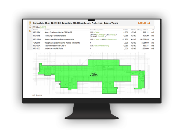 Grafik zur Nachvollziehbarkeit in QuickCalc – transparente LV-Struktur