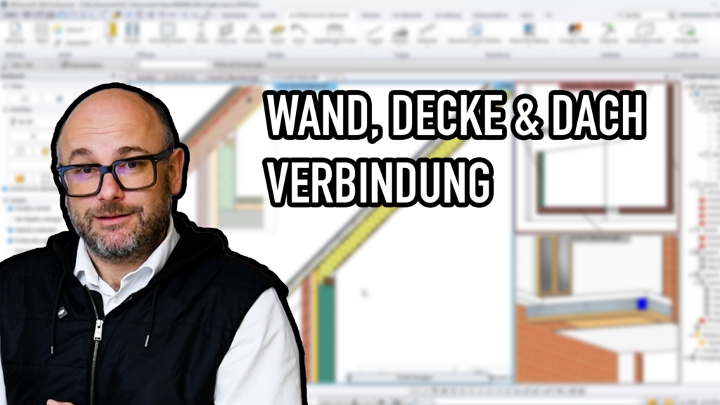 ARCHLine.XP BIM-Modell mit Wandschichten, Höhenbezügen und Dachaufbau