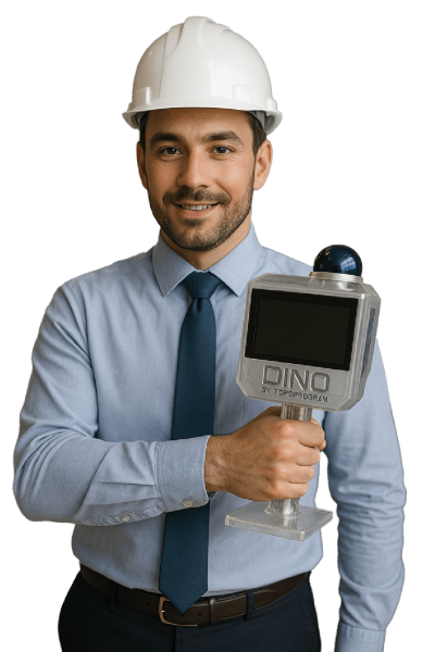 Anwender hält DINO SLAM-Scanner für schnellen 3D Scan