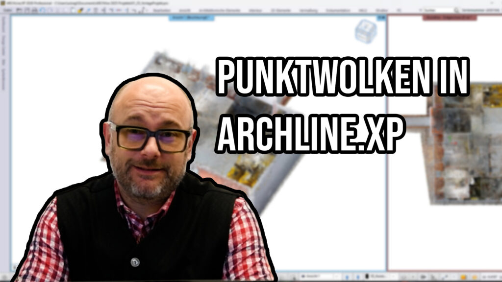 DINO SLAM Scanner Quick 3D Scan – Punktwolke eines Bestandsgebäudes in ARCHLine.XP BIM-Software importiert