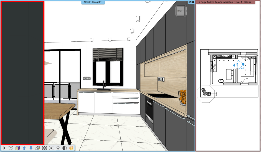 ARCHLine.XP 2026 Near Clipping ohne – Wand stoert die Innenraumperspektive im Rendering