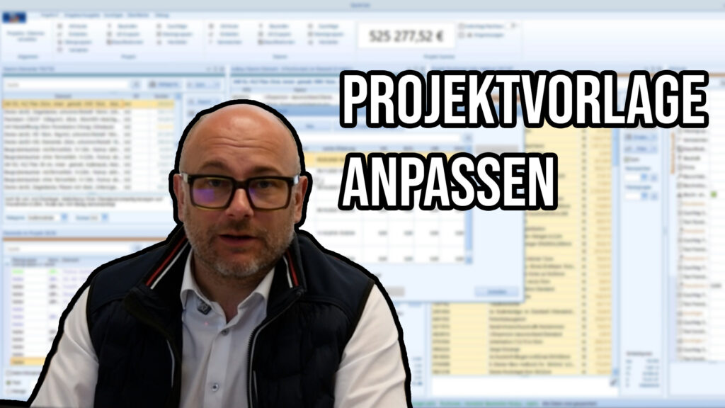 Projektvorlage in QuickCalc auswählen – Baukalkulation Österreich mit vorbereiteten Attributen