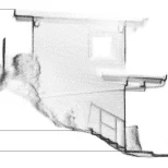 Vereinsgebäude ARCHLine.XP BIM-Ansicht der Erweiterung mit Höhenbemaßung